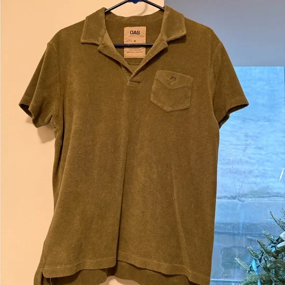 OAS Men's Olive Polo Shirt - Picture 3 of 4